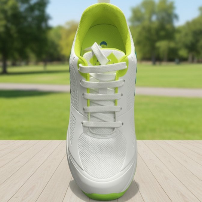 Stylish White & Green Sports Shoes for Men – Lightweight & Comfortable Running Shoes (Non-Branded