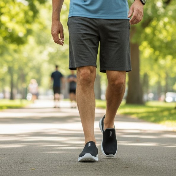 Lakhani FLYO Men’s Black Slip-On Walking Shoes – Lightweight Comfort & Everyday Style - Image 2