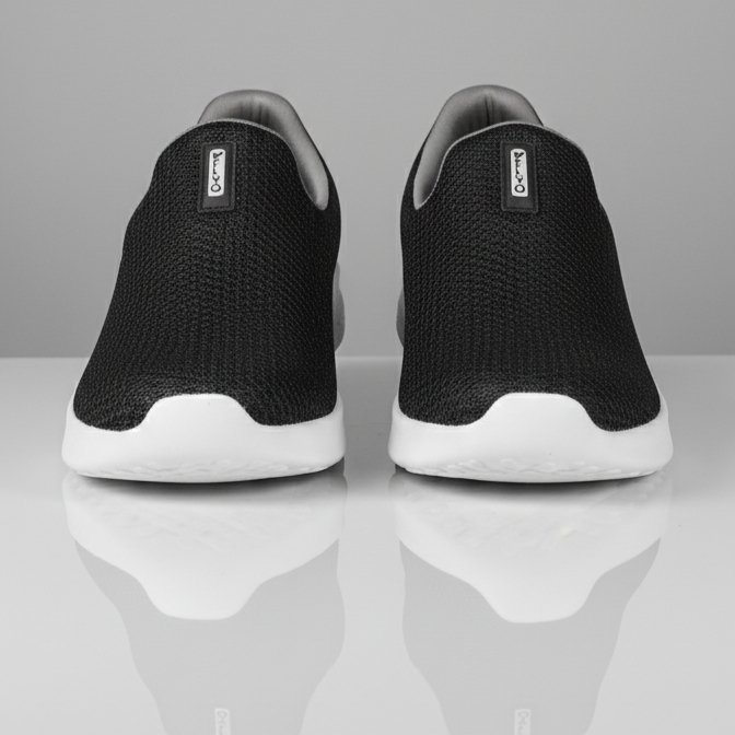 Lakhani FLYO Men’s Black Slip-On Walking Shoes – Lightweight Comfort & Everyday Style - Image 4