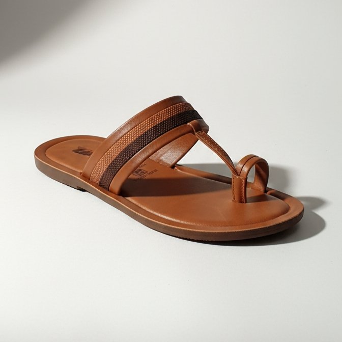 Lakhani Lift PU Brown Stylish Men's Slipper