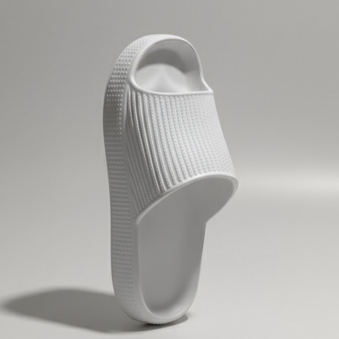 White Foam Slide Crocs – Comfortable Daily Wear Slippers