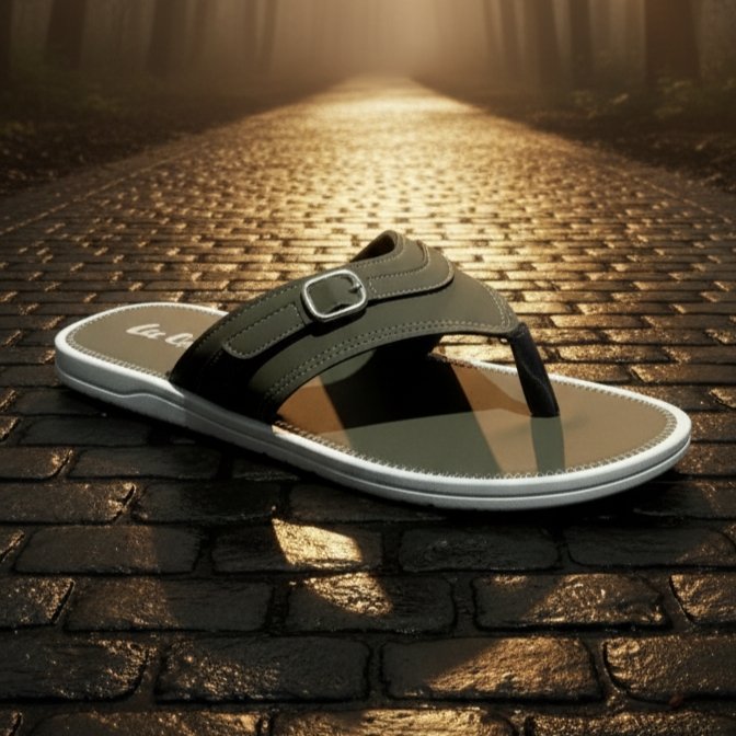 Men’s Stylish Comfortable Daily Wear Slippers | Soft Cushioned Sole with Buckle Design | Durable & Lightweight Chappal for Outdoor & Indoor Use