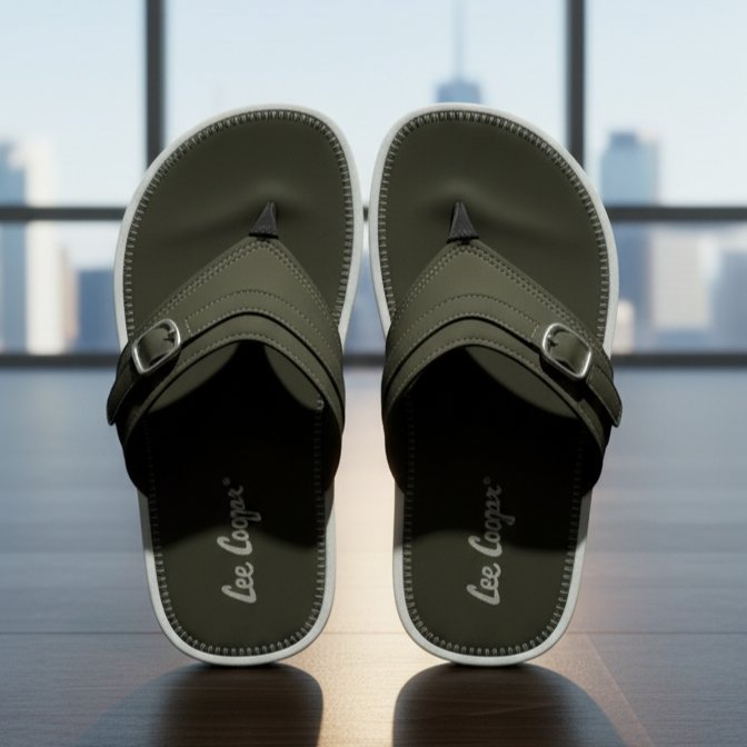 Men’s Stylish Comfortable Daily Wear Slippers | Soft Cushioned Sole with Buckle Design | Durable & Lightweight Chappal for Outdoor & Indoor Use - Image 3