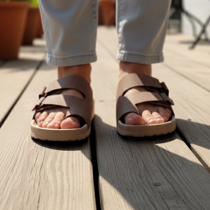 Delfoam Men's Brown Professional Comfort Chappal – Premium Daily Wear Sandals - Image 4