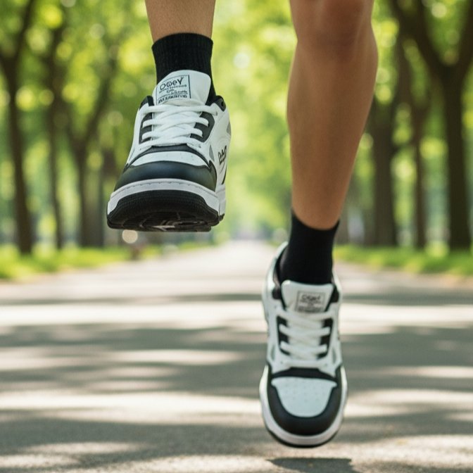 Stylish OGEY™ Black & White Casual Sneakers for Men - Image 3