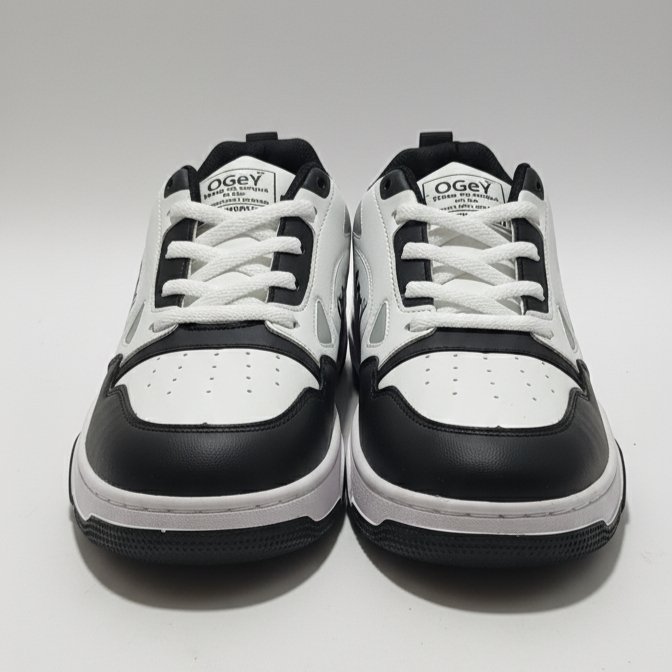Stylish OGEY™ Black & White Casual Sneakers for Men - Image 4