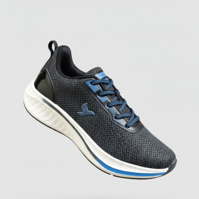 FLYO Men’s Black-Blue Lightweight Running Shoes