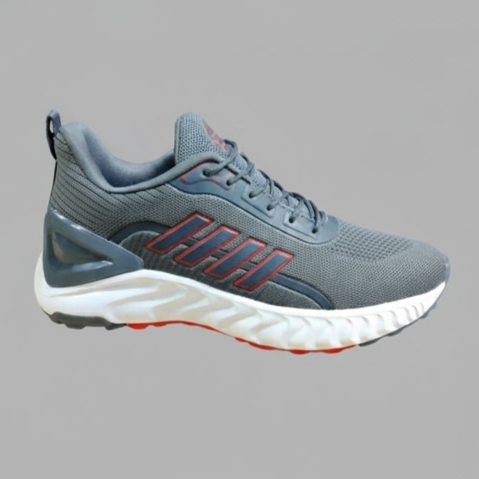 FLYO Men’s Grey-Red Lightweight Running Shoes
