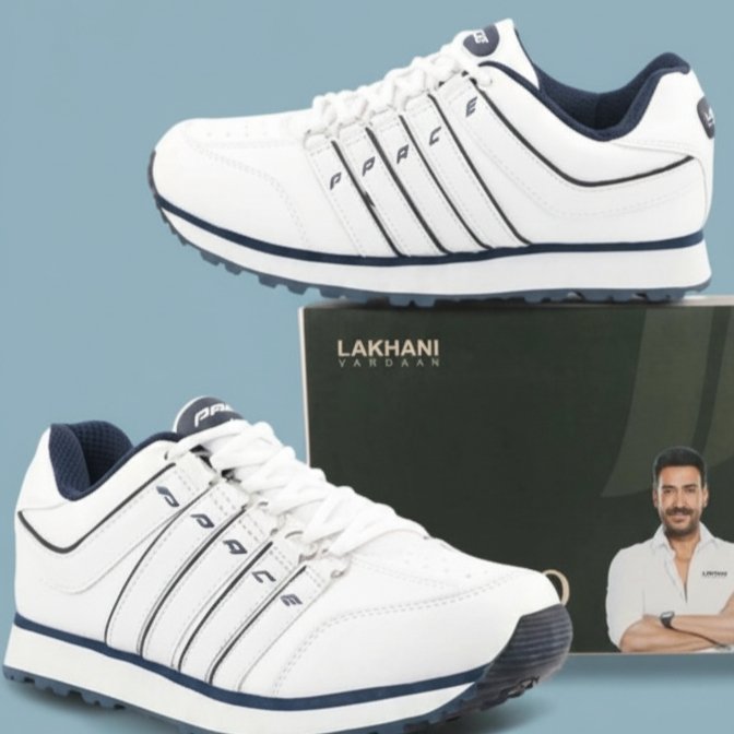 FLYO Men’s White Stylish Sports Running Shoes