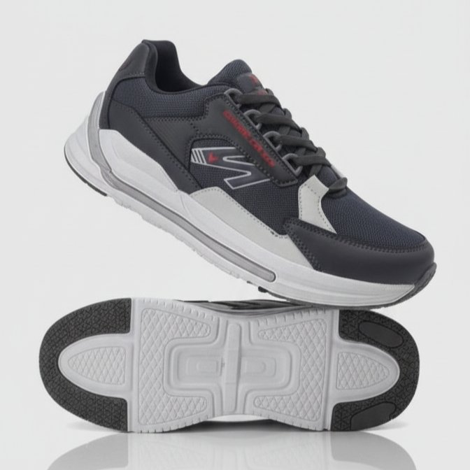 FLYO Men's Black & Grey Premium Casual Sports Shoes - Image 5