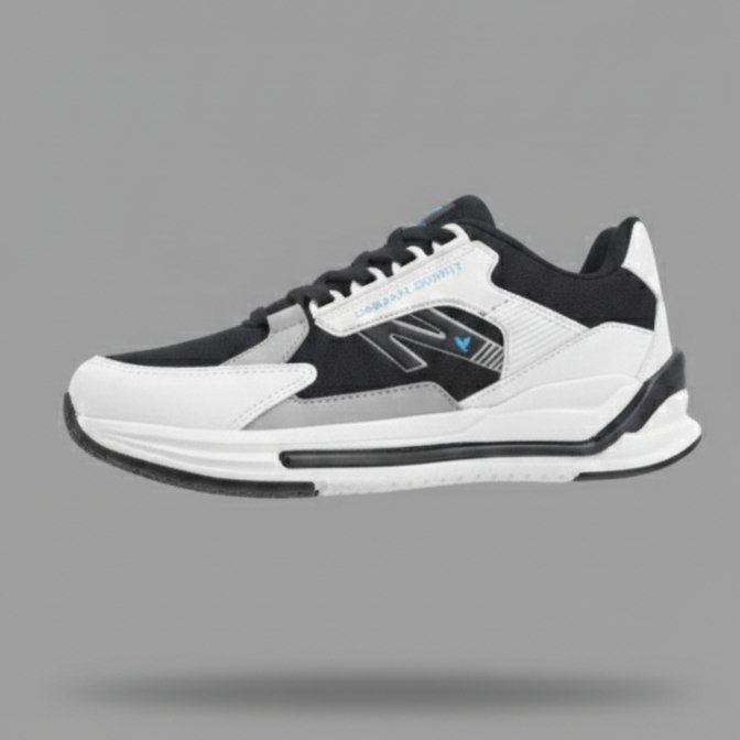 FLYO Men's White & Black Premium Sports Running Shoes