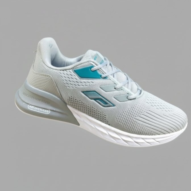 FLYO Men's Light Grey Mesh Ultra-Comfort Sports Running Shoes - Image 4