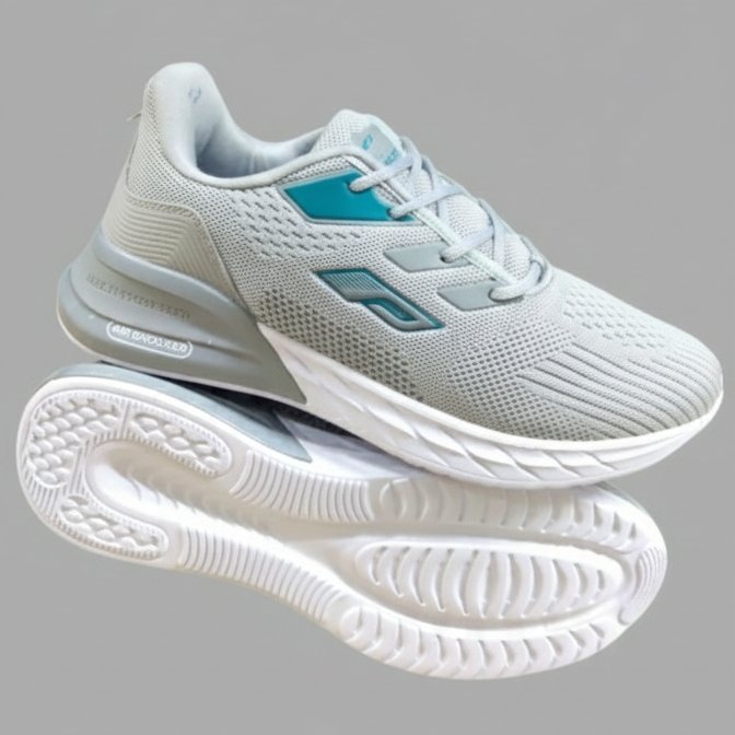 FLYO Men's Light Grey Mesh Ultra-Comfort Sports Running Shoes