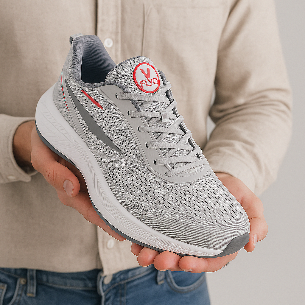 FLYO Lightweight Grey Running Shoes