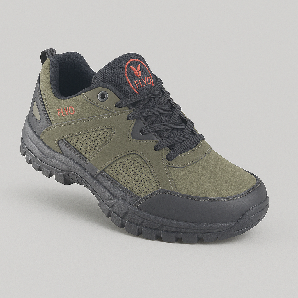 FLYO Men’s Outdoor Trekking & Walking Shoes – Breathable Upper & Anti-Skid Grip