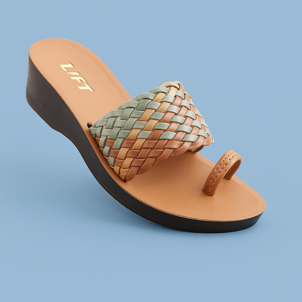 Lift Women’s Multicolor Woven Toe-Ring Wedge Sandal