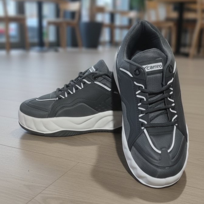 Camro Men’s Stylish Grey Sports Sneakers – Comfort & Performance Combined